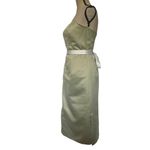 Alfred Sung Duchess Strapless Dress Sz 4 Green Bridesmaid Formal HOCO Satin Photo 6