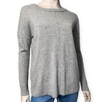 Mantovani Studio Size S Heather Grey Italian Cashmere Knit Drop Shoulder Sweater Gray Photo 0