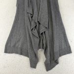 CULLAN Womens Gray 100% Cashmere Draped Waterfall Vest Cardigan Sweater Medium Photo 7