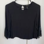 Forever 21 Black lace bell sleeve blouse Size Small Photo 0