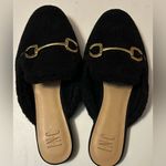 INC  Women's black Faux-Shearling Mules size 9 Photo 2