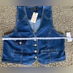 Nanette Lepore Lanete Medium Wash Denim Button Front Vest Photo 3