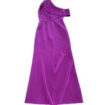 Sachin + Babi ‎ Dress Womens 2 Purple Davis Gown Crepe Asymmetrical Off Shoulder Photo 6