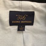 Brooks Brothers  346 Men Navy Blue Linen Cotton Blazer  Jacket Sports Coat Three 3 Button Size L Photo 2