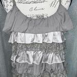 POL ‎ layered silk and lace gray tank Women's size S Photo 0