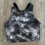 Athleta  Gray Black Watercolor Cropped Workout Top Size XS Photo 0