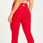 Booty By Brabants BBB Red V Waist Cropped Compression Texture Leggings Photo 0