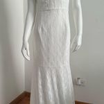 Lulus White Lace Bustier Maxi Dress – Size L – Stretch Fit Bridal Gown – New Size L Photo 6