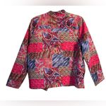 Breckenridge Petite XL Quilted Patchwork Jacket Boho Cotton Button Front Vibrant Photo 1