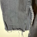 ZARA  Black Raw Hem Straight‎ Leg Jeans with Ankle Slit Size 4 Photo 3