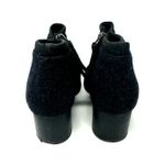 Toms  Size 6.5 Boots Black 2" Heel Side Zip‎ Pointed Toe Leather Suede Workwear Photo 3