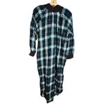 Vintage Metropolitan Flannel‎ Night Gown Green Size M Photo 4