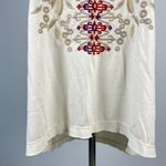 Johnny Was NWOT  Short Sleeve Cream Cotton Embroidered Tee Top T-Shirt Size S Photo 3