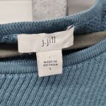 J. Jill Rib Knit Boat Neck Pullover Sweater Long Sleeve Light Blue Size Large L Photo 4