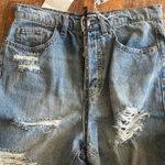 Vanilla Star Jeans Vanilla Star NWT Distressed high rise straight leg relaxed fit dad Jean Photo 8
