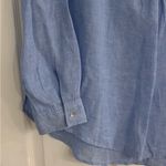 Saint Tropez West ST. TROPEZ West Light Blue 100% Linen Button Front Top Size XL Photo 9