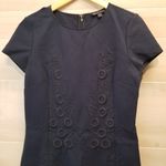 Brooks Brothers {6}  Embroidered Floral Shift Dress Deep Navy Photo 3