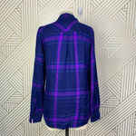 Rails Hunter Plaid Ultraviolet Button-Down LongSleeve Top Blue Purple Size US XS Photo 6