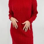 Modern Cable Knit Sweater Dress Size M Photo 0