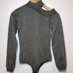 VICI  Sparkly Gray Long Sleeve Bodysuit Sz small Photo 0