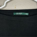 Ralph Lauren Lauren black lace up bell sleeve boat neck knit sweater size medium Photo 4