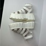 New Faux Leather Ankle Strap Gladiator buckle Chunky Platform fisherman sandals White Size 11 Photo 3