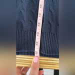 Brandy Melville  Brianna Cotton Cable Knit Fisherman Sweater - navy blue 1797 Photo 8