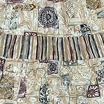 Vintage Chaus Midi Skirt Size 14‎ Pleated Boho Geometric Brown Tan Earth Tones Photo 1