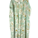 Womens Green Floral Sleeveless Tank Top Sleepshirt Night Shirt Nightgown Large Blue Photo 0