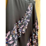 Sandro  Paris Long Floaty Floral Printed Asymmetrical Skirt Size 1 Photo 4