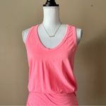 Sundry  | Hot Pink Ruched Racerback Tank Dress Sz S Photo 1
