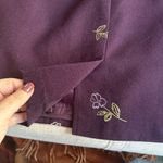 Vintage Victoria Holley Lined Pencil Skirt. Embroidered flower pattern. Size 16. Purple Photo 5