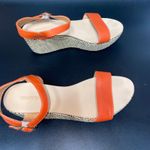 Maypol  Brown Leather Woven Wedge Heels Platform Sandals Women's Size 38 US 7.5 Photo 2