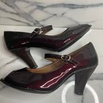 Sofft | Women's Burgundy Patient Leather Peep Toe Octavia Mary Jane Pumps Sz 9.5 Red Photo 5