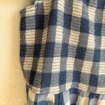 Old Navy  Womens Dress Blue White Gingham Plaid Flutter Sleeve Smocked Size Large Photo 6