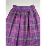 Pendleton Vintage  Wool Skirt Women 8 Purple Tartan Plaid Midi Red Academia Photo 9