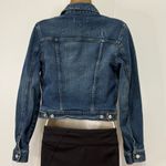 See By Chloe  Cropped Denim Jean Jacket Size 6 Rhinestone Buttons Chic Classic Photo 2