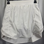 Lululemon  Skirt Womens 6‎ White Zip Pocket Lined Athletic Running Tennis Skort Photo 0