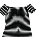 1. State Revolve  Striped Off Shoulder Dress‎ Bodycon Mini Short Sleeve Party Sz M Photo 7