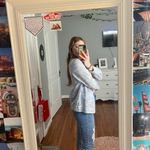 Chico's  Gray & White Camp Zip Up Jacket Photo 1