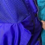 Columbia Vintage Jacket Womens Small Purple Teal Color Block 90s Rain Coat Parka Photo 10