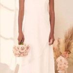 Lulus  All About Forever White Pleated Strapless Maxi Wedding Dress Sz S NWT Photo 0