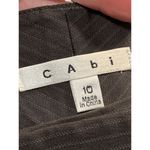 CAbi Women's Mid Rise Classic Fit Vertical Stripes Gray Dress Pants Size 10 Photo 7