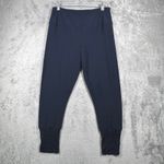 Sympli Crop Pant Minimalist Lagenlook Slinky Stretch Travel Quiet Luxury Comfort Blue Size 14 Photo 1