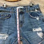 ZARA  boyfriend‎ jeans distressed frayed hem w/ leopard detail Photo 4