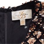 JB by Julie Brown Dress Gold Sequins Diamond Pattern Sleeveless Party Small Black Photo 1