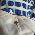 Kate Spade Blue Island Stamp Double Layer Tank Top Blouse Viscose $228 Coastal Photo 6