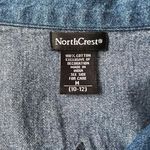North Crest Vintage Denim Winter Embroidered Button Down Shirt Jacket Photo 7