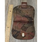 Liz Claiborne  Floral Wallet Coin Purse‎ Small Brown Canvas Zip Closure Photo 5