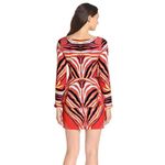 Mara Hoffman | Phoenix Red Print Boho Peplum Waist Mini Length Dress Sz. 8 Photo 1